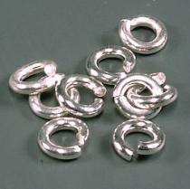 Binderinge, ca. 4 x 1 mm, 925/-, 2 Stück 