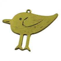 Vogel Anhänger / Charms, bronzef., 4 Stück 