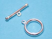 Ring-Stab-Verschluss, ca. 10/16 mm, Silber 925/- 