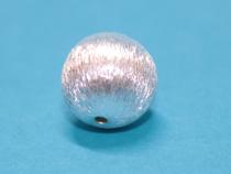 Kugel, ca. 12 mm, gebürstet, 925/- Silber 