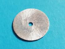 Scheibe, Blatt, ca. 16 mm, 925/- Silber 