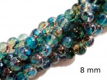 Glasperle Aqua, 6, 8 oder 10 mm 20 Perlen 8 mm