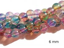 Glasperle Aqua, 6, 8 oder 10 mm 20 Perlen 6 mm