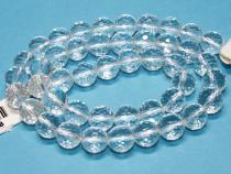 Bergkristall Perle, Kugel, ca. 8 mm, fac., Strang 
