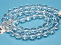 Bergkristall Perle, Kugel, ca. 8 mm, fac., Strang 