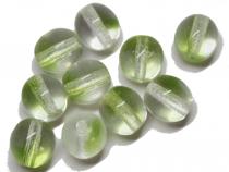 Glasperle Kugel, ca, 8 mm, crystal-green, 20 Stück 