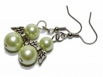 Ohrhänger Engelchen Renaissance Perlen, Farbwahl Hellgrün