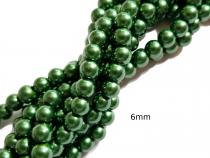 Glaswachsperle Grün, 6, 8 oder 10 mm, Strang 6 mm