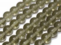 Glasperle, ca. 8 mm black diamond, Kurzstrang 