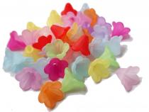 Lucite Blüte Kelch, ca 15 x 10 mm, Farbmix, 25 Stück 