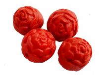 Lackperle Rose, 4 Stück 