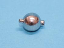 Magnetverschluss, Kugel, ca. 8 mm, silberfarben, 2 Stück 