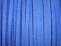 0,45 €/m Velour Wildleder Imitat Band, ca. 3 x 1,5 mm, 3 Meter, Farbwahl kornblumenblau