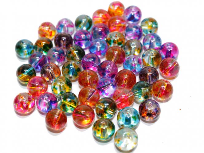 Perle Dot, ca. 10 mm, bunt gemischt, 25 Stück 