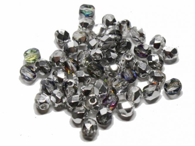 Glasschliffperle, ca. 4 mm, crystal orion, 50 Stück 