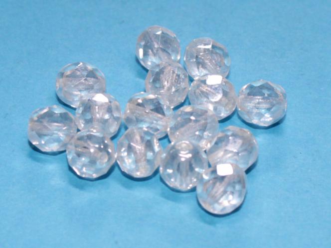 Glasschliffperle 8 mm, crystal lustered, 15 Stück 