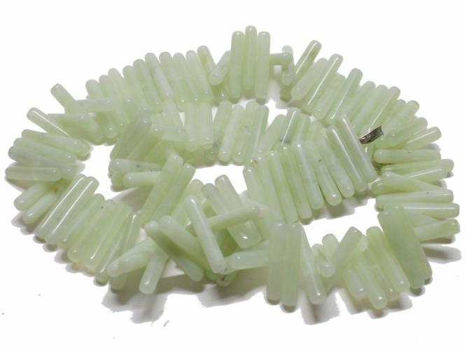 Korea Jade (Serpentin) Zylinder, ca. 20 x 4 mm, mattiert 