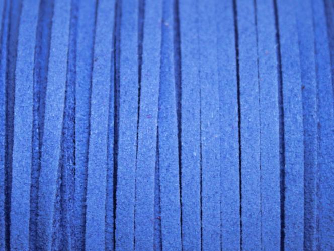 0,45 €/m Velour Wildleder Imitat Band, ca. 3 x 1,5 mm, 3 Meter, Farbwahl kornblumenblau