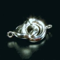 Designerverschluss "Doppel-Ring", ca. 18 mm, 925/- Silber 