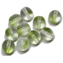 Glasperle Kugel, ca, 8 mm, crystal-green, 20 Stück 