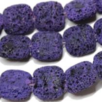 Lava Quadrat, violett gef., ca. 17 mm 